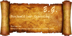 Bockmüller Gusztáv névjegykártya